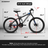 27.5 Inch Full Suspension Mountain Bike, Front and Rear Dual Shock Absorbers, Mechanical Disc 12400111