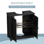 ZUN Bathroom Cabinet with 2 Doors and Shelf Bathroom Vanity black-AS （Prohibited by 34763174