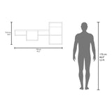 Globe Wall-Mounted Shelf Unit with 5 Shelves, Black B128P237186