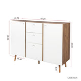 Sideboard Buffet Cabinet with 3 Drawers & 2 Doors,47.24"Buffet Cabinet with Adjustable Shelves 31519330