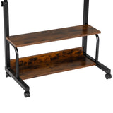 Vintage Brown P2 15MM Particle Board with Melamine Coating Adjustable Computer Desk with 3 USB 2 26916196