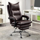 ZUN Contemporary Office Chair Upholstered 1pc Comfort Adjustable Chair Relax Office Chair Work Brown B011P214982