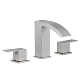 Bathroom Stainless Steels for Sink 3 Hole Brushed Nickel 8 inch Widespread Bathroom Sink W1932P353495