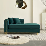 66.9''W Velvet Chaise Lounge,Luxury Modern Chaise Furniture,Tufted Back with 2pcs toss pillows for W579P224636