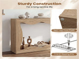 63" Narrow Console Table with Wavy Hollow Design, 2-Tier Extra Long Entryway Table with Storage 29895632
