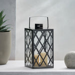 ZUN ANTON 18"H STAINLESS STEEL LANTERN 72189.00BLK