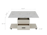 Modern Lift-Up Coffee Table with 4 Stools Set for Living Room Expandable 1 Hidden Storage 2 65601144