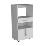 ZUN Worland Pantry Cabinet with Microwave Stand, Multi-Functional with Drawer and 2-Door B200P173200