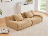 Soft Teddy Fabric Boneless Sofa,No Assembly Required Streamlined Design,Anti-Slip Design 32D High W714P357216