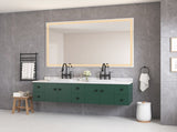 84 x 48 Inch LED Bathroom Mirror with Front and Backlight, Wall Mounted Vanity Mirror, Anti-Fog, W2287P277637