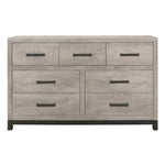 ZUN Attractive Gray Finish 1pc Dresser of 7x Drawers Metal Bar Hardware Premium Melamine Board Wooden B01168630