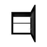 Payson Medicine Cabinet in Melamine With Included Mirror, Black B128P237155