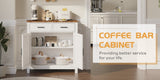 Kitchen Storage Cabinet, Modern Farmhouse Buffet Cabinet with Storage, Coffee Bar with Drawers and W2386P207765