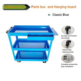 Upgrade 3-Tier Rolling Tool Cart with Lockable Wheels, Heavy Duty Steel Utility Cart, Kitchen Cart 04836174