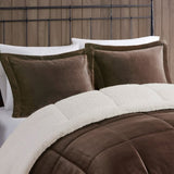 Full/Queen Plush to Sherpa Down Alternative Comforter Set B035100492