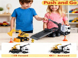 2-Piece Kids Construction Vehicle Toy Set, Scania Licensed Tow Truck & Excavator, Friction Drive, 64288257