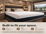 Copper Infused 12 Inch Plush Memory Foam Short Queen Mattress B047P608313