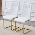 ZUN Modern dining chairs, dining room chairs, and golden leg cushioned chairs made of artificial W1151107095