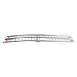 ZUN 7.5ft Heavy Duty Three-section Aluminum Arched ATV UTV Ramp Silver 93428546