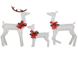 3-Piece Lighted Christmas Reindeer Family Set Outdoor Decorations, Weather Proof 2D Deer Family Set 16055892
