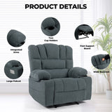 ZUN Massage Recliner Chair Sofa with Heating Vibration W1403P152415