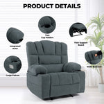 ZUN Massage Recliner Chair Sofa with Heating Vibration 70856626