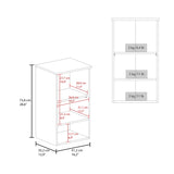 ZUN Medicine Cabinet 28.6" H, with 1 Door and 3 Shelves, White B097P250857