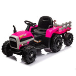 ZUN Ride on Tractor2.0 with Trailer,24V Battery Powered Electric Tractor Toy, 200w*2motor W1396P193864