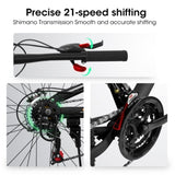 A26207 26 Inch Steel Frame Shock Fork Plus Shock Absorber 21-speed Unisex Mountain Bike W709P285164