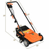 13" Electric Lawn Dethatcher w/ Collection Bag and Removable Blades -Orange 23993158