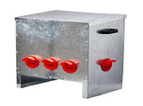 Automatic Chicken Feeder Rodent Proof, 5 Ports Large Capacity Metal Poultry Feeder with Handles and 19627383