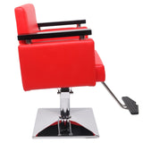 ZUN Hair Beauty Equipment Hydraulic Barber Chair Modern Red Styling Salon Haircut 99235693