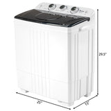 ZUN Twin Tub with Built-in Drain Pump XPB45-428S 20Lbs Semi-automatic Twin Tube Washing Machine for 00898133