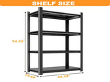 4-Tier Adjustable Height Metal Storage Shelving Unit, Heavy Duty Utility Rack for Basement, Garage, 96781521