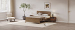 ZUN Wood Platform Bed Frame with Headboard, Mattress Foundation with Wood Slat Support, No Box Spring WF321012AAD