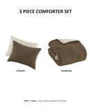 Waffle Knit Chenille Comforter Set King B035P294137