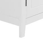 ZUN Elegant Bathroom Floor Storage Cabinet, Bathroom Storage Unit, Freestanding Cabinet with 4 Doors, 75709784