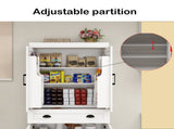 71" Kitchen Pantry Storage Cabinet with 4 Doors,1 Drawer, 2 Adjustable Shelves, W282108550