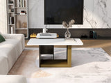VIBE HAUS Modern Light Luxury Coffee Table Set of 2, Small Square Coffee End Table with Spacious N724P321447K