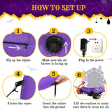 9.8 FT Halloween Inflatables Haunted House Castle Archway Outdoor Decorations, Scary Halloween Giant 03459375