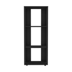 ZUN Eco 39" Tall Four-Tier Bookcase, Living Room, Storage Cabinet, Shelves Black B070P254757