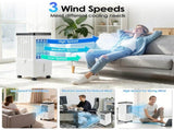 3 IN 1 Portable Air Conditioners, Swamp Cooler with Detachable Water Tank, 4 Ice Packs, 15H Timer, 80630910