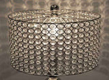27" Contemporary Metal Table Lamp in Polished with Round Clear K9 Crystal Beads and Polished B202P224095