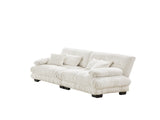 Cloud Couch 2 Seater Sofa for Living Room, Chenille 2 - Seat sofa with 2 Lumbar pillows and 2 throw 10838256