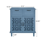 ZUN 2 Door 2 Drawer Cabinet, American Furniture, Suitable for Bedroom, Living Room, Study W688P179040