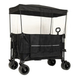 Collapsible Foldable Extended Wagon with canopy,480lbs Weight Capacity, Heavy Duty Folding Utility W2932P253157