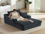 47.2 inch modern comfortable cushioned compression sofa with unique cushion design, lounge chair for W2339P548244