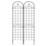 2 Pack Metal Garden for Climbing Plants Outdoor 86.7'' x 19.7'' Rustproof Plant Support Rose W158681069