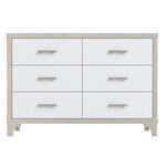 ZUN Elegant High Gloss Dresser with Metal Handle,Mirrored Storage Cabinet with 6 Drawers for N733P205355K