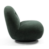 ZUN Larger Luxury Modern Swivel Accent Chair, Tight Back Ice Flower Velvet Sofa Chair, Minimalist Style W2664P256527